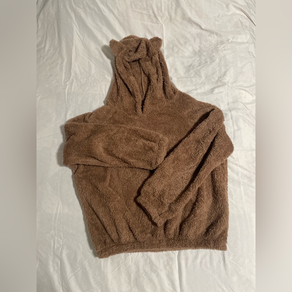 furry hoodie with bear ears
